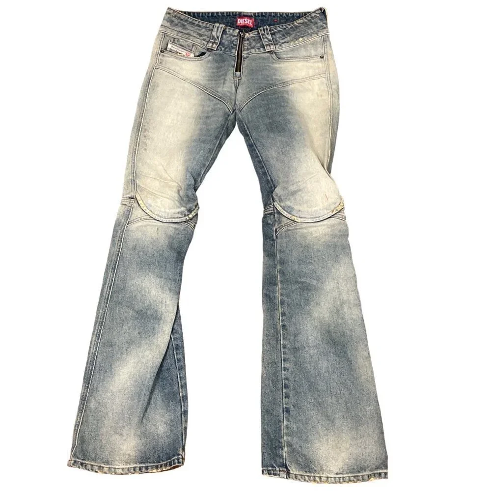 Diesel Belthy Bootcut Flare Low Rise Jeans in Blue 28 Womens Denim Pants - Picture 6 of 15